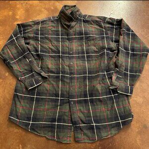 Vintage L.L Bean Plaid Button Up Shirt Mens 2XL Tall